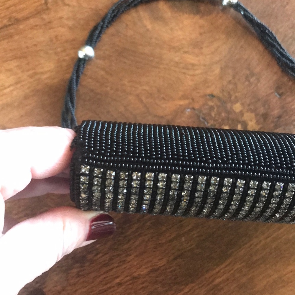 Beautiful Well Made Solid Rhinestone Nordstrom Bag - image 6